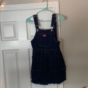 Denim overall  mini dress